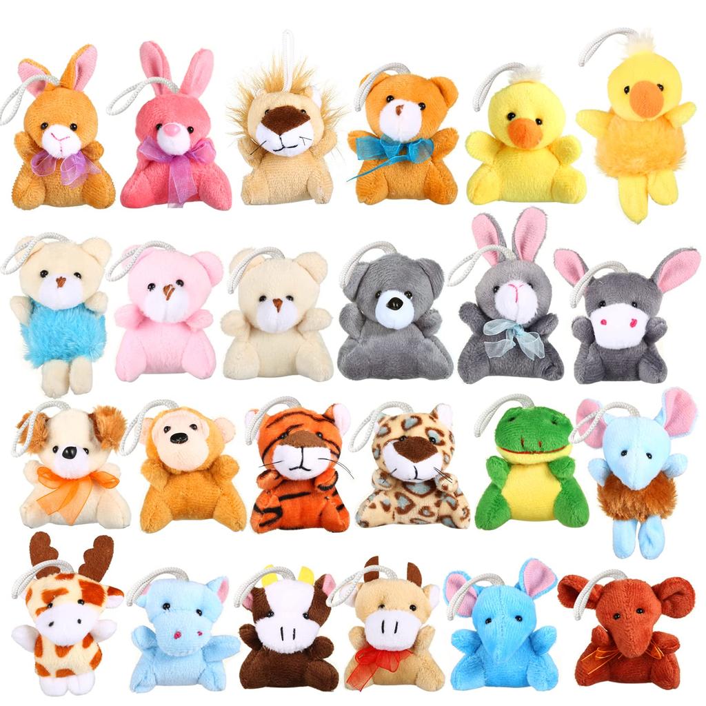 LIHAO 2025 Advent Calendar Plush Toy with Strap and Keychain for Christmas Gift for Countdown Christmas Ornament for Christmas Decoration Girls,