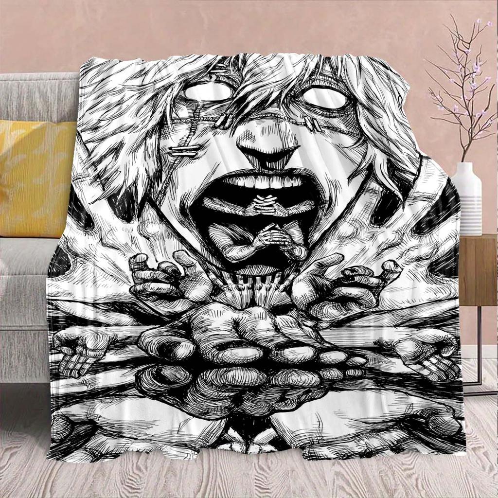Jujutsu Kaisen Flannel Warm Throw Blanket Soft Cozy Plush Lightweight Sofa Bed Home Decor -QJY