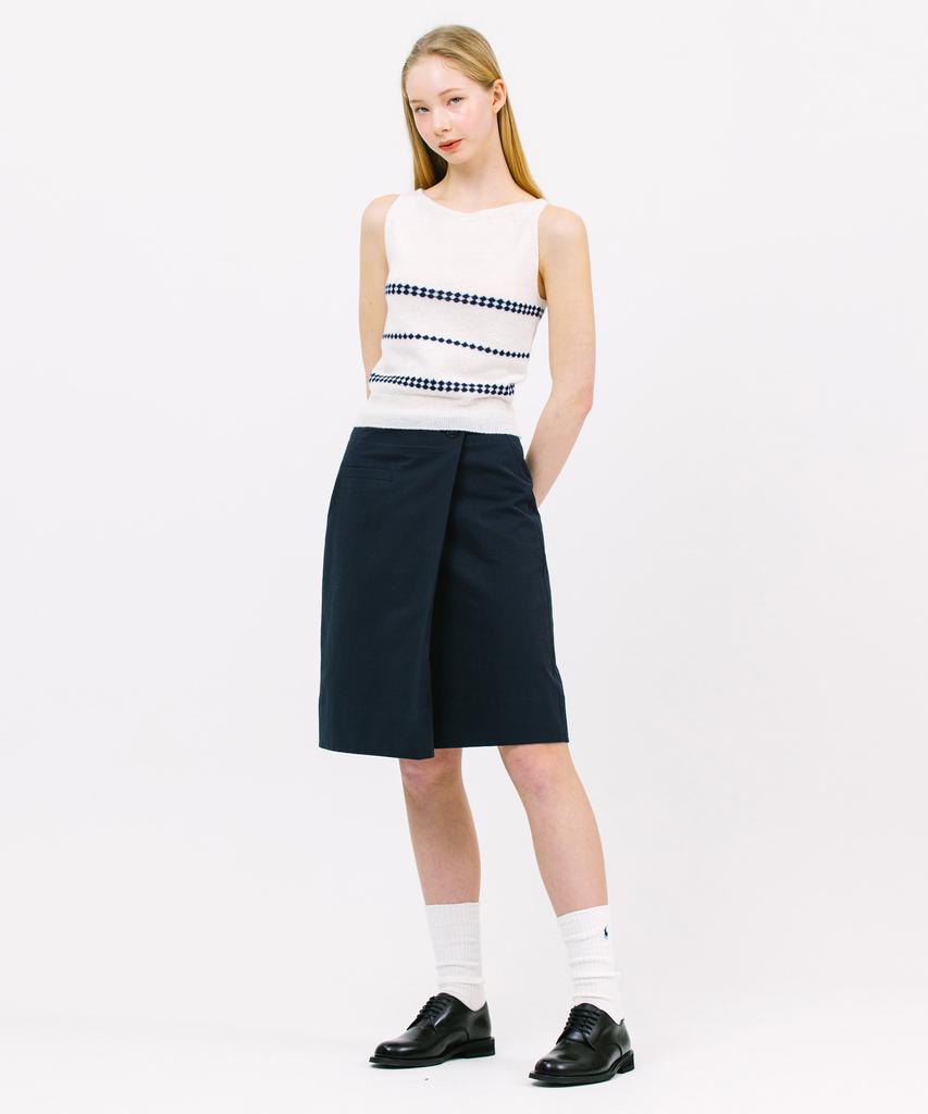 JUN BY JUN K Easy Drape Skirt_Navy
