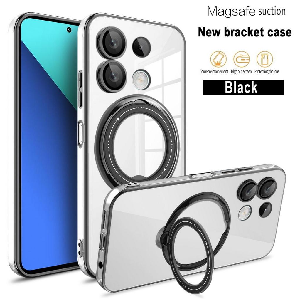 Magsafe Magnetic Absorption Plated case For Xiaomi Redmi Note 13 Pro + 12 11 11S Redmi 13C 12C 10C 9A Full Camera Protect Cover