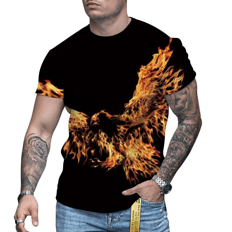 3D Animal Prints Print T-Shirts Summer Men Casual Fashion Streetwear Oversized Short Sleeve T Shirt Tees Tops Clothing