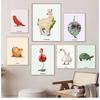 Funny Fruit Animal Poster, Kitchen Canvas Painting, Garlic, Goose,Cauliflower, Sheep Wall Picture, Living Room Decor