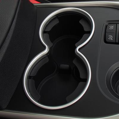 ABS Car Water Cup Holder Decorative Frame Cover Sticker Car Styling For LHD Renault Kadjar 2015 2016 2017 2018
