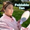 Cartoon Cute Folding Group Fan Outdoor Photography Reflective Plate Mini Round Convenient Pocket Fan Portable Folding Fan