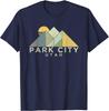 Retro Park City Utah Men T Shirt Distressed Hiking Tee