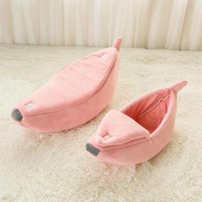 Pet Supplies Creative Kennel Banana Boat Modeling Cat Nest Warm Pet Nest In Winter.