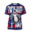 Fashion Men's T-shirt Penguin Grid 3D Print Men's Short Sleeves T-Shirt Loose Casual Summer Outdoor Street Men's and Women's Tees Tops