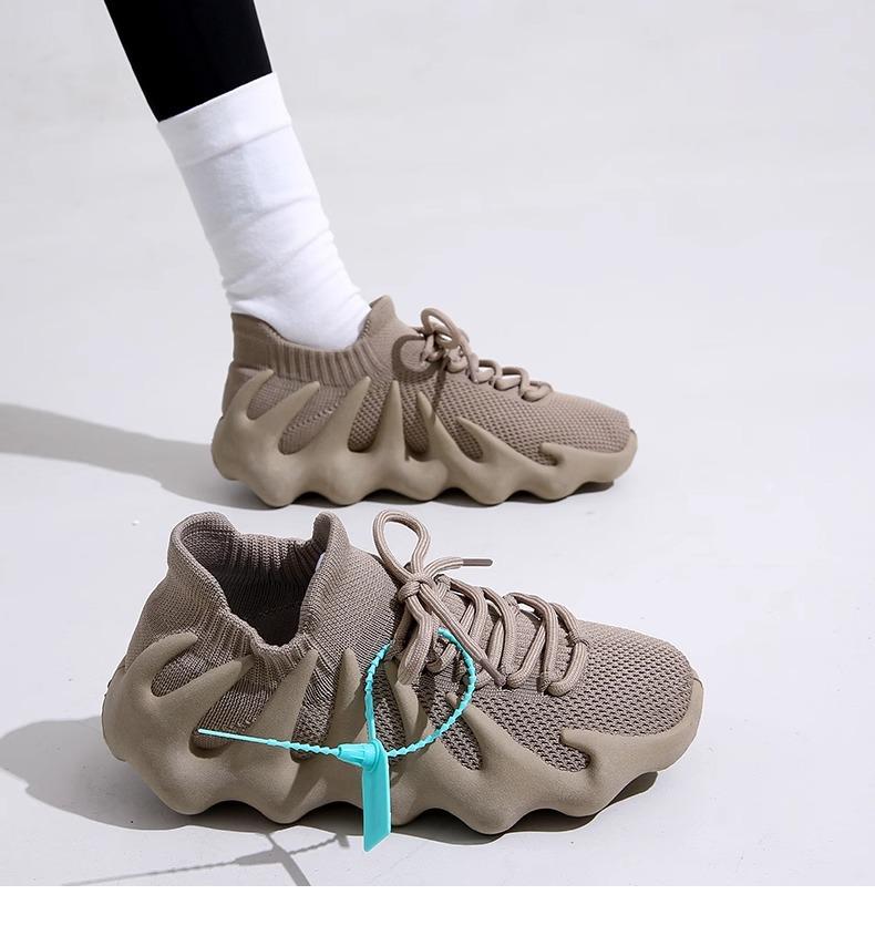 Coconut shoes men's and women's shoes Putian 450 volcano heightening couple breathable breathable Internet celebrity sports summer mesh flying weaving