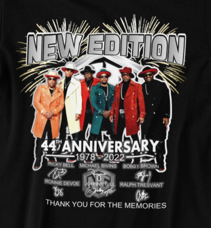 

NEW EDITION 44th Anniversary Bobby Brown Jackson 5 Ringspun Cotton Tee Unisex T-Shirt XXXL