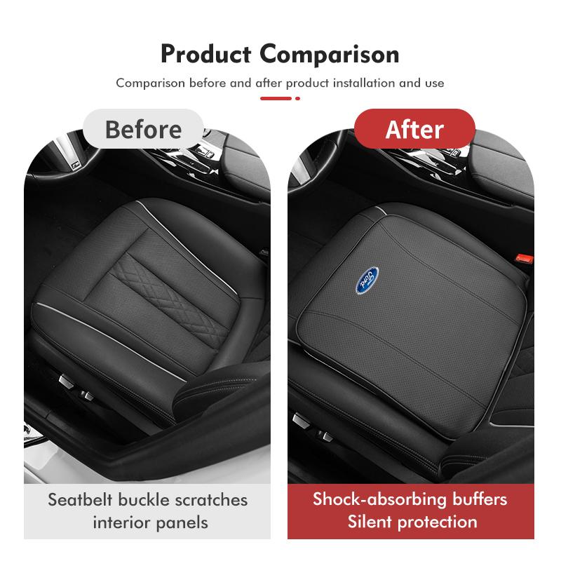 AAAF1 For Ford Leather Car Seat Cushion Protector Pad Anti-slip Mat Accessories Focus Mk2 Mk3 Mk4 Fiesta Ranger Mondeo S-MAX Kuga