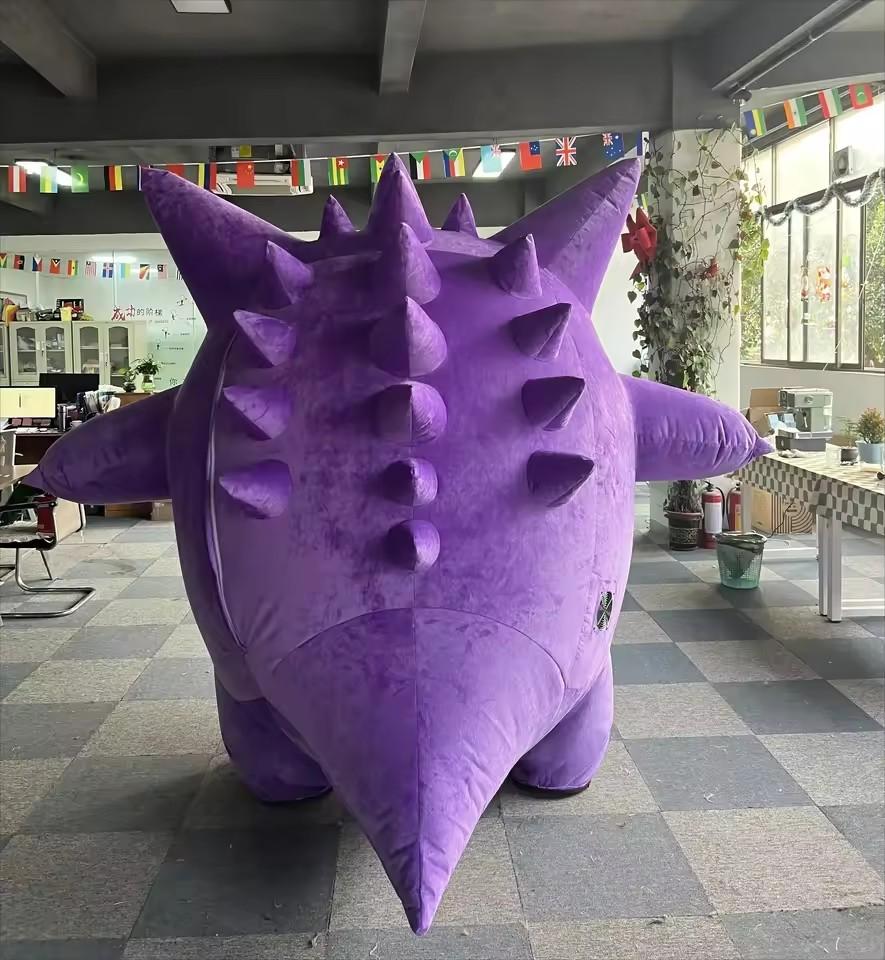 New 2M/2.6M Giant Inflatable Gengar Mascot Costume Purple Monster Suit Halloween Christmas Fancy Party Adult Outfit Cosplay Gift
