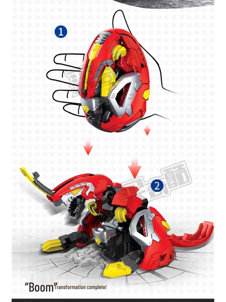 Authentic Korean Kabao Transforming Dinosaur Egg Baki Bom Boy Kids' Gift Toy