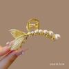 High-End Women's Rhinestone Hair Shark Clip - Large, Stylish, and Trendy Hairpin