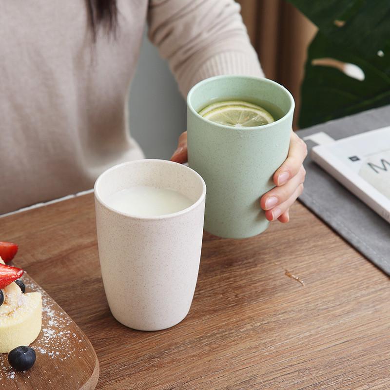 Wheat Straw Circular Mouthwash Cup With Modern Design Suitable For Gifts
