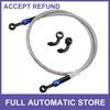 Single AN3 28 90 Degree M10 Motorcycle Hydraulic Brake Line Hose 90cm Universal