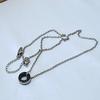 [fe-fe] fe-fe phiten Fefe Titanium Necklace Phiten Men's Black Pendant Necklace 10 [Set] 2-piece set (necklace and jewelry polishing cloth)