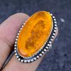 Natural Baltic Amber Gemstone 925 Sterling Silver Jewelry Ring Size 7 n7G49