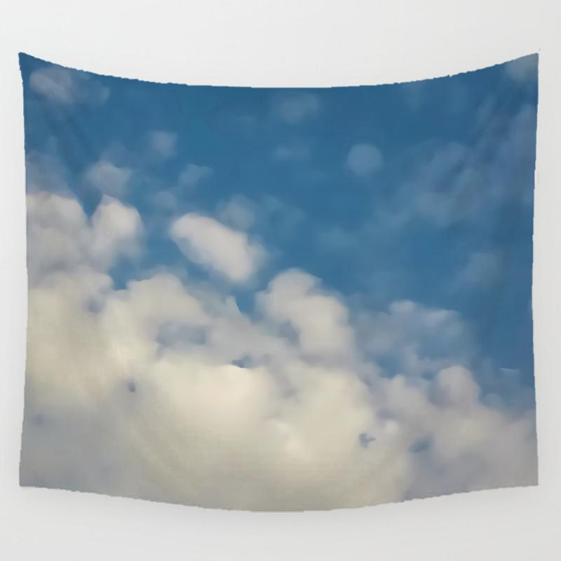 Melodious Clouds Art Tapestry Wall Hanging Artist Living Bedspread Beach Towel Hippie Bedroom Dorm Room Decoration
