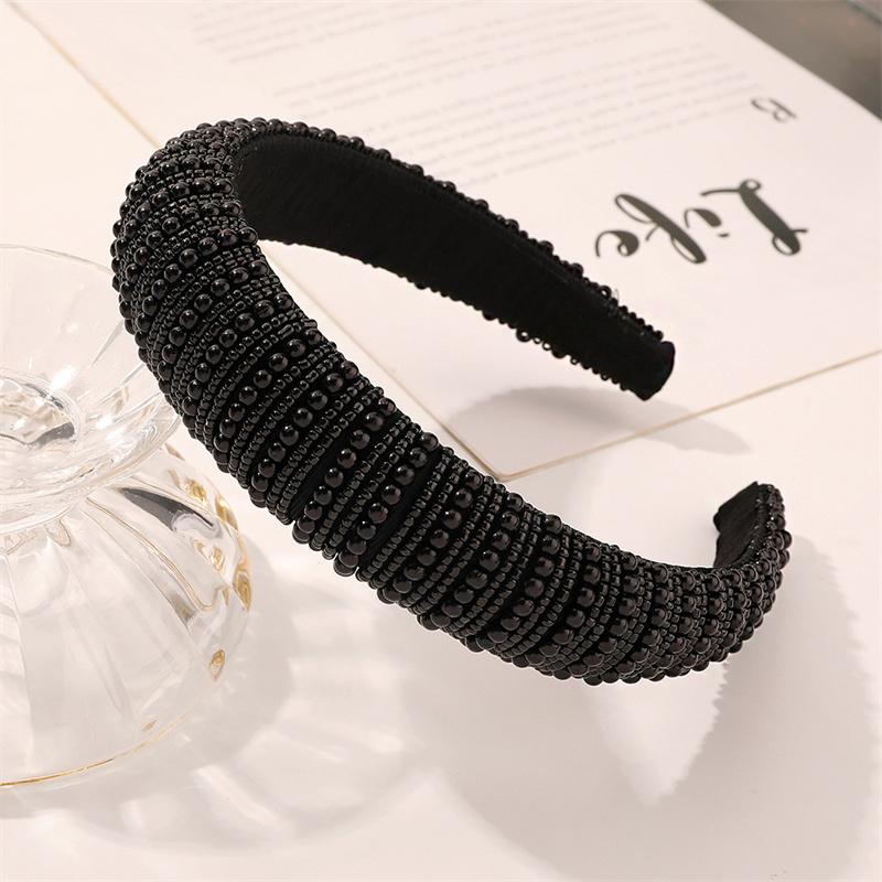 Luxuriöse Perlen Breite Stirnbänder für Frauen Mädchen Kopfschmuck Mode Stirnbänder Weibliche Haarbänder Kopfreifen Haaraccessoires