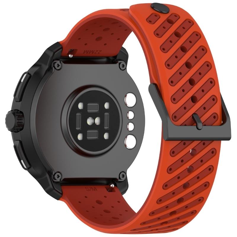 Strong Silicone Sport Straps 22mm Adjustable Replacement Band with Ventilation Holes Waterproof Sports Straps for Race2