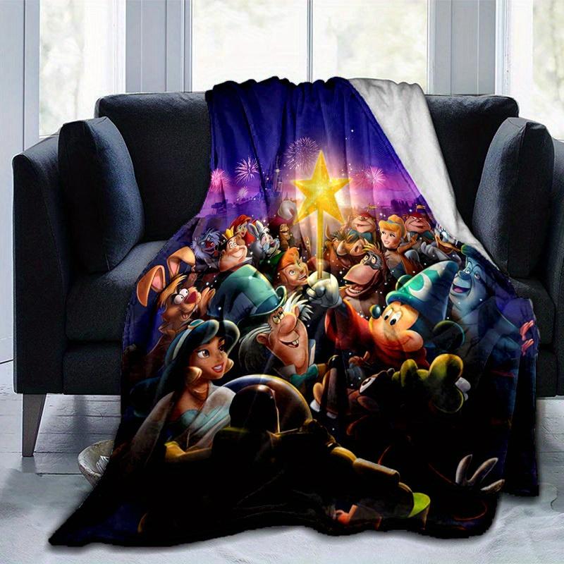 1pc, Magical Disney Characters on a Home Decorative Blanket: Perfect Gift for Bedroom, Living Room, Travel, Camping, Car