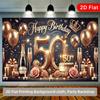 2D flat surface a single piece of 50th birthday background fabric multi-purpose for festivals and outdoor events