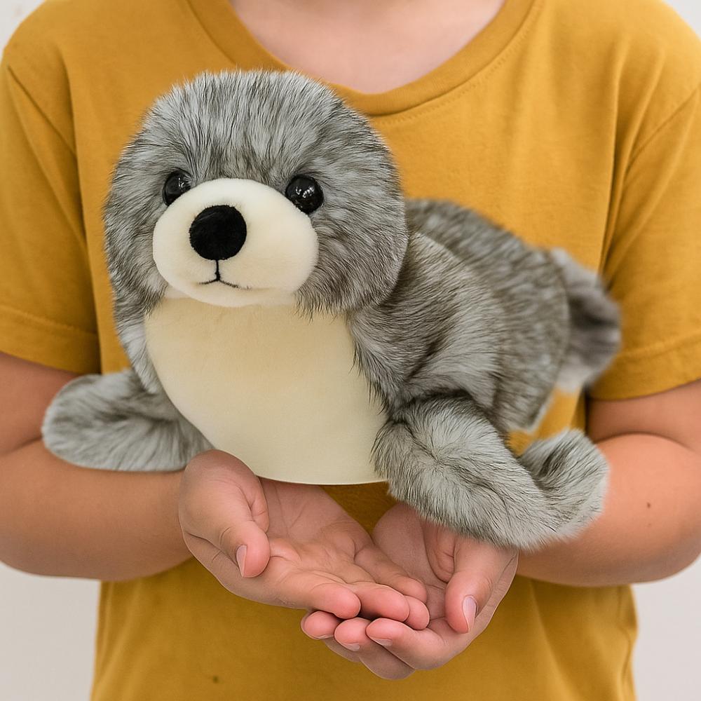 Fluffy Sea Lion Plush Toys PP Cotton Seal Stuffed Animal  Birthday Parties