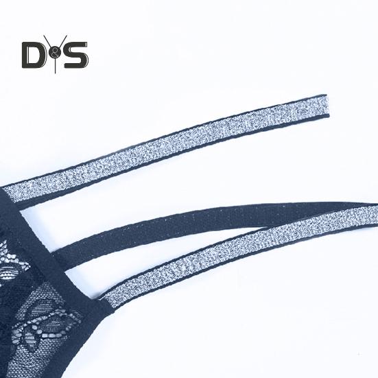 Sexy Women G string Thong Low Waist See through Sheer Hollow Floral Lace Rhinestone Straps Breathable Soft Ladies Underwear Brief Panties