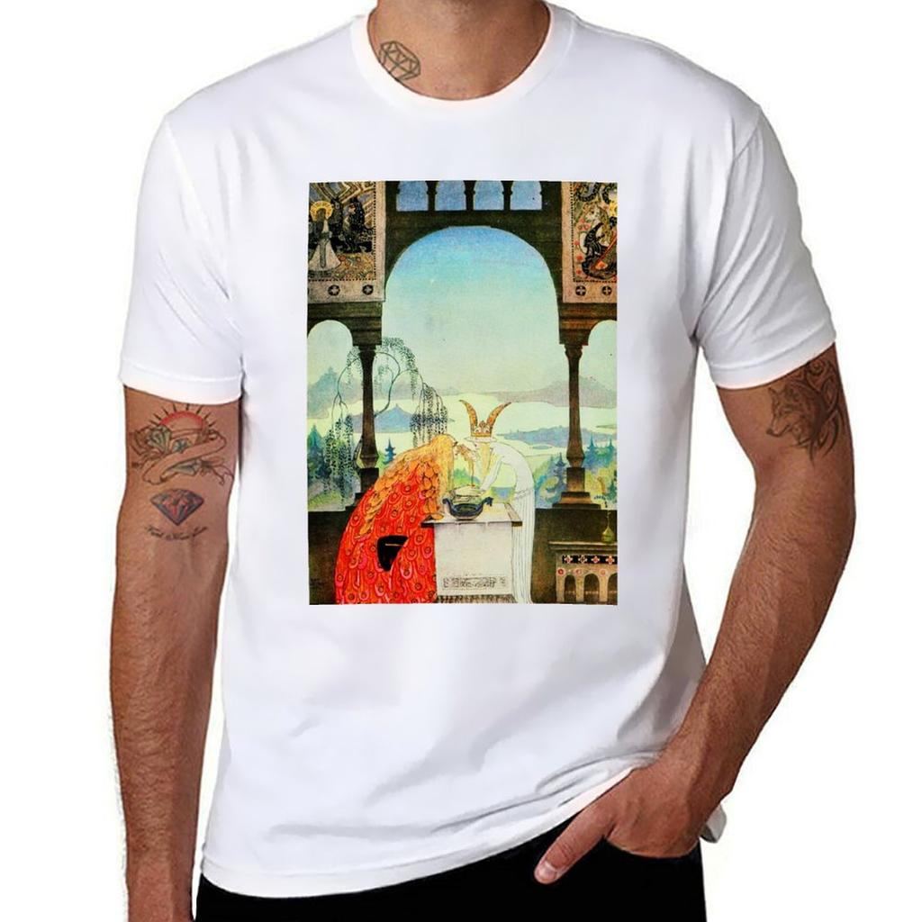 Kay Nielsen East Of The Sun And West Of The Moon Pl 14 Tshirt Printed T Shirts For Unisex T Shirts For Unisex Cotton Tshirt