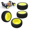 4pcs RC Car Tires Yellow Wheel Frame Rubber Tires Accessory Upgrade Parts for 1 8 RC Car Model