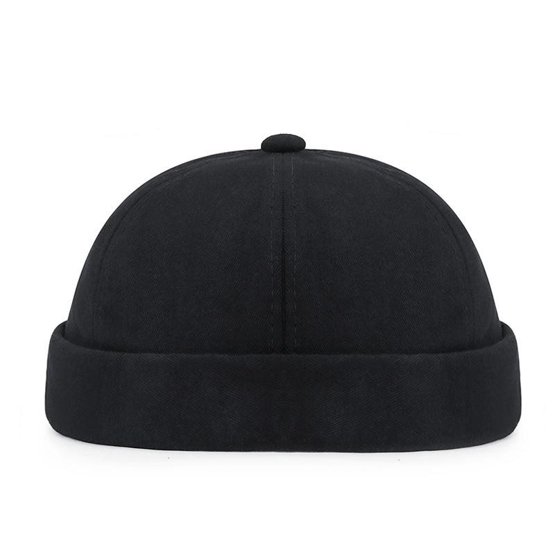 Trendy Retro Hip-hop Landlord Hat Melon Rind Hat Smooth Board Without Brim Tang Hat