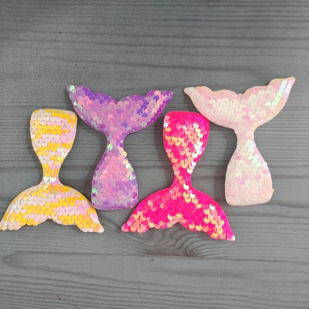 Accessori per Capelli a Forma di Coda di Pesce con Paillettes da Sirena per Bambini