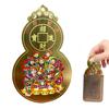 Chinese Feng Shui Copper God Of Wealth Card Buddha Amulets Card Prayer Gold Card Business Fortuna Treasure Lucky Home Decoration