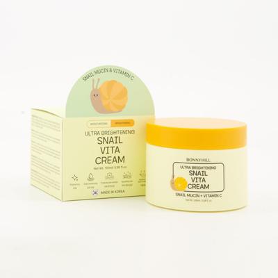 Ultra Brightening Snail Vita Cream 100ml, Moisturizing, Korean Cosmetics, Kbeauty, Sample