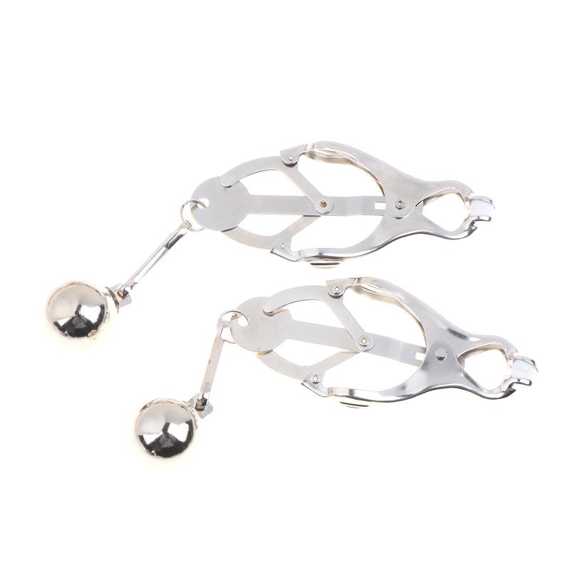 2Pcs Hanging Weight Heavy Nipple Clamps Grips Weighted Nipple Clip Silicone Tips,Sex Toys Games For Couples