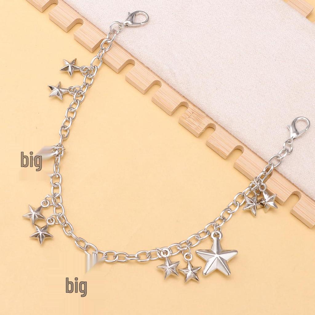 Sterling Silver Star Jewelry Set: Bracelet & Necklace by Xianmei