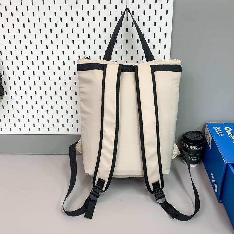 Schoolbag Hot Sale Backpack Large Capacity Couple Backpack Solid Color Simple Travel Backpack Women Backpack Girls