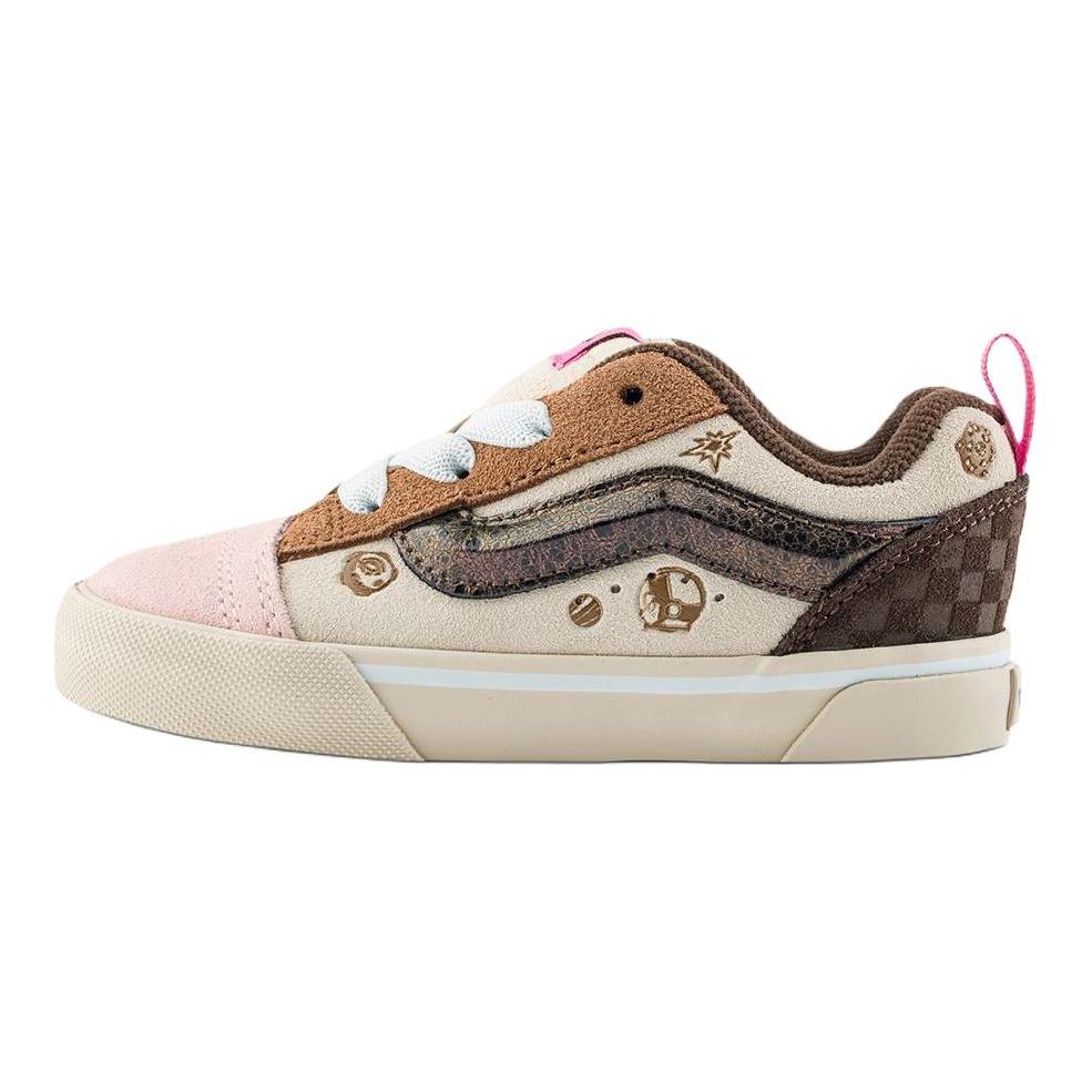 Pop Mart X Vans Knu Skool Space Molly Pohodlné Měkké Nízké Vycházkové Boty Dětské Boty Hnědá Růžová Modrá VN000EFBH121