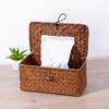 Handmade Woven Straw Tissue Box Cover for Car