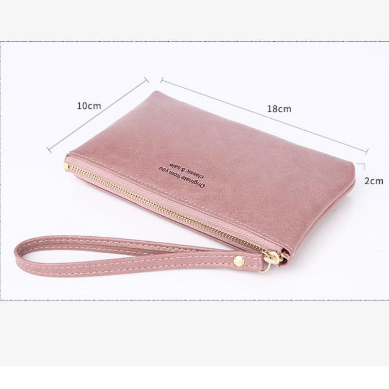 IELGY Portefeuille pour femme, pochette de rangement à fermeture éclair de grande capacité
