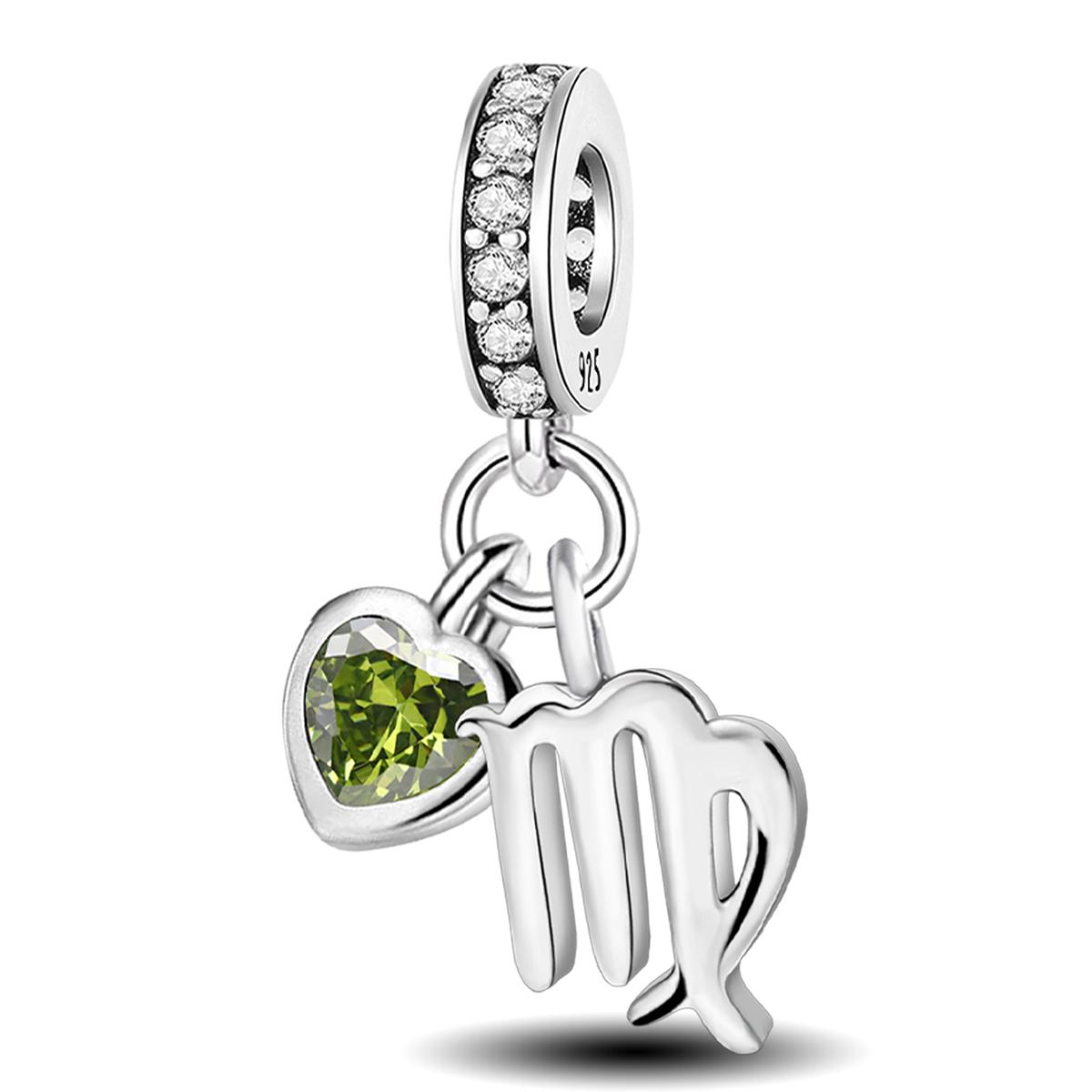 

Copper Personalized 12 Constellation Multi Color Love Heart Pendant Diy Bracelet Bangle Making Gift Of Fine Jewelry