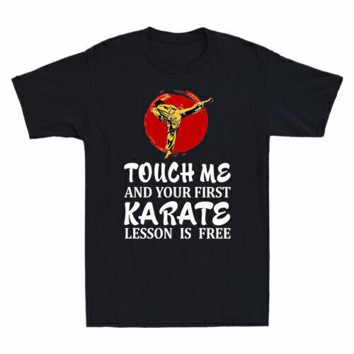 Touch Me And Your First Karate Lesson Is Free Vintage Blood Moon Men s T-Shirt S разноцветный