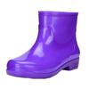New velvet rain shoes women's adult short rubber shoes thick-soled warm and non-slip kitchen wear-resistant waterproof shoes rain boots