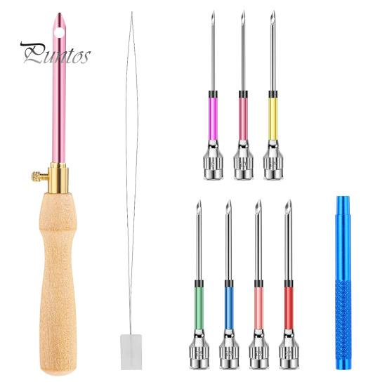 

Набор игл для вышивки Полный набор игл для вышивки с нитевдевателем Иглы из нержавеющей стали с деревянной ручкой для взрослых начинающих DIY Craft A