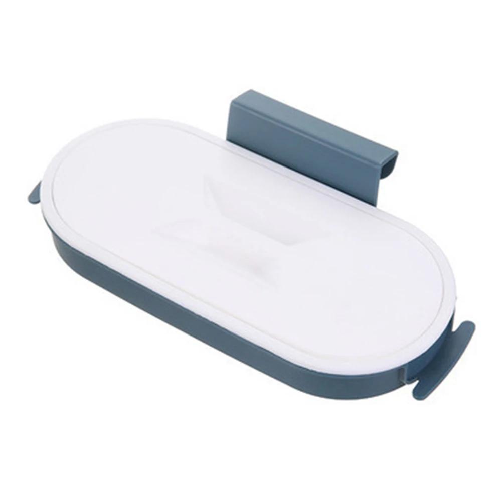 Wall-Mounted Rubbish Bag Holder Storage Rack Kitchen No Punching Hang Bracket Hook Cabinet Door Hanging Rack Kitchen Trash Can