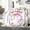 Unicorn Floral Personalized Home Customize Your Name Blankets Cozy Soft Lightweight Allseason Multipurpose Blanket For Picnics Sofas Offices Beds