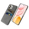 For Honor 400 5G (Global) Case Cloth+Hard PC Phone Cover with Dual Card Slots