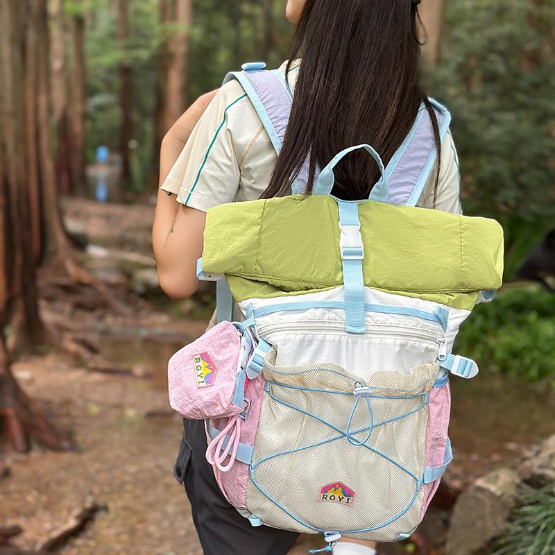 Schoolbag Vintage Japanese Boy Backpack Personalized Splicing Large Capacity Children's Outdoor Travel Mountaineering Backpack Parent-child School Bag