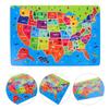 Ifundom Holz USA Karte x Pädagogisches Puzzle für Altersstufen Zufällig Großartig für Geographie Lernen und Kognitive Entwicklung Puzzle, 17" 11", Kinder, 4-8, Mädchen,