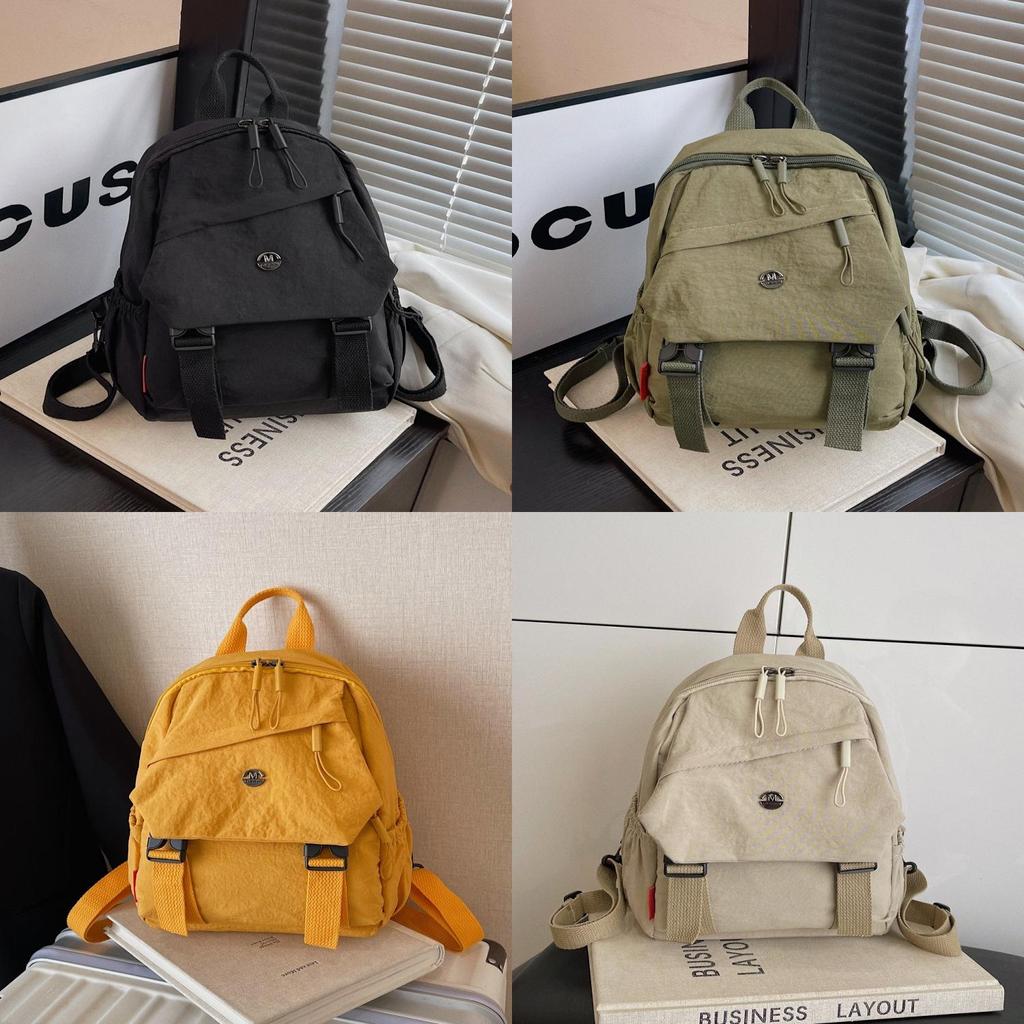 Minimalist Nylon Girls Backpack With Breathable Design For School And Travel Use